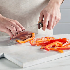 Premiere Titanium Cutlery 7" Santoku Knife with Walnut Handle