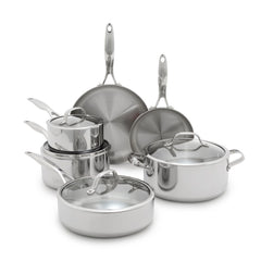 Valencia Pro Stainless Steel Uncoated 10-Piece Cookware Set