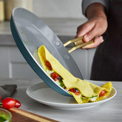 Stanley Tucci™ Ceramic Nonstick 10" Crepe and Omelette Pan | Venetian Teal