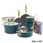 Stanley Tucci™ Ceramic Nonstick 11-Piece Cookware Set | Venetian Teal