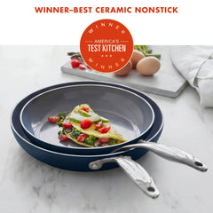 Valencia Pro Ceramic Nonstick 9.5" and 11" Frypan Set | Twilight