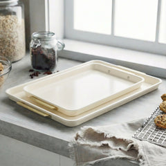 Reserve Bakeware 2-Piece Sheet Pan Set | Cream