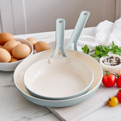 Nova Gallery Ceramic Nonstick 8" and 10" Frypan Set | Coastline