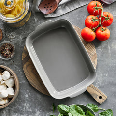 Premiere Ovenware Ceramic Nonstick 13" x 9" Rectangular Baker | Gray
