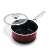 Merten & Storck Steel Core Enameled 2-Quart Saucepan with Lid | Chocolate Truffle