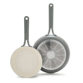 Nova Gallery Ceramic Nonstick 8" and 10" Frypan Set | Gray
