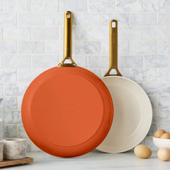 Reserve Pro Ceramic Nonstick 10" and 12" Frypan Set | Harvest