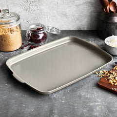 Premiere Ovenware Ceramic Nonstick 18" x 13" Half Sheet Pan Set | Taupe