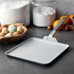 Bobby Flay by GreenPan Professional Ceramic Nonstick 11" Square Griddle | Graphite