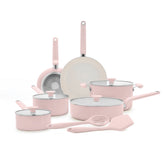 Rio Advanced Ceramic Nonstick 12-Piece Cookware Set | Pink