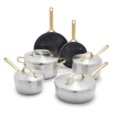 GP5 Stainless Steel 10-Piece Cookware Set | Champagne Handles