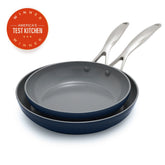 Valencia Pro Ceramic Nonstick 9.5" and 11" Frypan Set | Twilight
