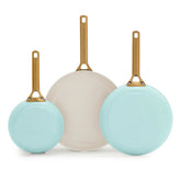 Reserve Pro Ceramic Nonstick 8", 10" and 12" Frypan Set | Seaside