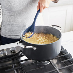 Platinum Silicone Slotted Spoon | Navy