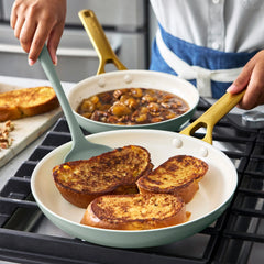 Reserve Pro Ceramic Nonstick 8", 10" and 12" Frypan Set | Moss