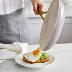 Reserve Pro Ceramic Nonstick 8", 10" and 12" Frypan Set | Oyster