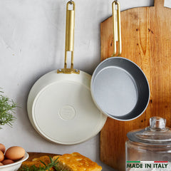 Stanley Tucci™ Ceramic Nonstick 4-Piece Frypan Set | Carrara White