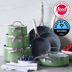 Valencia Pro Ceramic Nonstick 11-Piece Cookware Set | Sage