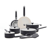 Rio Advanced Ceramic Nonstick 12-Piece Cookware Set | Black