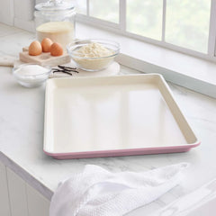 GreenLife Ceramic Nonstick 18" x 13" Cookie Sheet | Pink