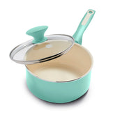 Rio Ceramic Nonstick 2-Quart Saucepan with Lid | Turquoise