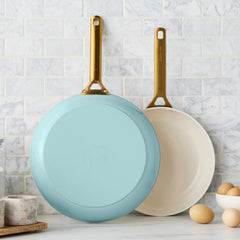 Reserve Pro Ceramic Nonstick 10" and 12" Frypan Set | Seaside