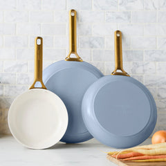 Reserve Pro Ceramic Nonstick 8", 10" and 12" Frypan Set | Ocean