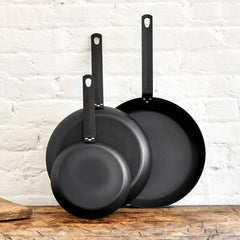 Merten & Storck Carbon Steel 8", 10" and 12" Frypan Set