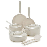 Nova Gallery Ceramic Nonstick 10-Piece Cookware Set | Cream