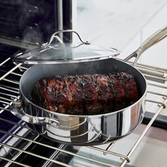 Valencia Pro Stainless Steel 5-Quart Sauté Pan with Lid