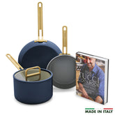 Stanley Tucci™ Ceramic Nonstick 4-Piece Chef Set | Marino Blue