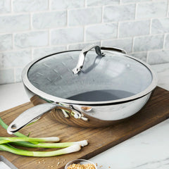 Valencia Pro Stainless Steel 12" Wok with Lid