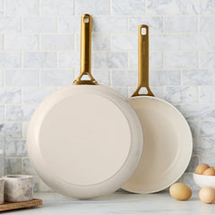 Reserve Pro Ceramic Nonstick 10" and 12" Frypan Set | Macadamia