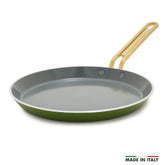 Stanley Tucci™ Ceramic Nonstick 10" Crepe and Omelette Pan | Tuscan Olive