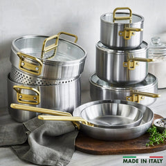 Stanley Tucci™ Uncoated Stainless Steel 11-Piece Cookware Set
