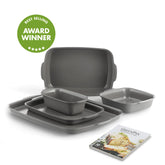 Premiere Ovenware Ceramic Nonstick 5-Piece Set | Gray