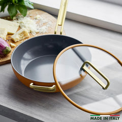 Stanley Tucci™ Ceramic Nonstick 4.5-Quart Stanley Pan Jr. | Roma Gold