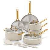 Reserve Pro Uncoated Stainless Steel 12-Piece Cookware Set | Cream