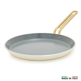 Stanley Tucci™ Ceramic Nonstick 10" Crepe and Omelette Pan | Carrara White