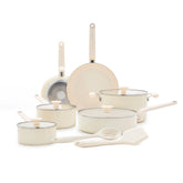 Rio Advanced Ceramic Nonstick 12-Piece Cookware Set | Cream