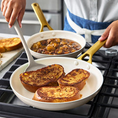 Reserve Pro Ceramic Nonstick 8", 10" and 12" Frypan Set | Macadamia