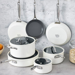 Eras Ceramic Nonstick 11-Piece Cookware Set | Cloud Cream