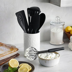 Premiere Silicone 8-Piece Utensil and Crock Set | Black