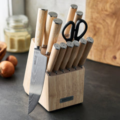 Bobby Flay by GreenPan Light Pakka Wood 13-Piece Knife Block Set
