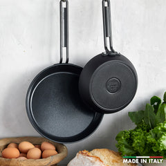 Stanley Tucci™ Ceramic Nonstick 8" and 10" Frypan Set | Milano Black