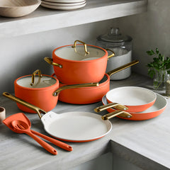Reserve Pro Ceramic Nonstick 11-Piece Cookware Set | Harvest