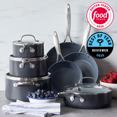 Valencia Pro Ceramic Nonstick 11-Piece Cookware Set | Gray