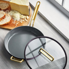Stanley Tucci™ Ceramic Nonstick 12" Frypan with Lid | Calabrian Fig