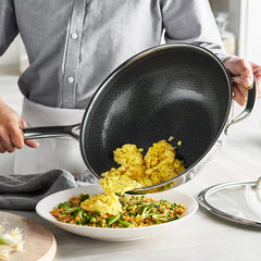 Spectra Thermobond Hybrid Ceramic Nonstick 12" Wok with Lid