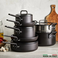 Stanley Tucci™ Ceramic Nonstick 11-Piece Cookware Set | Milano Black